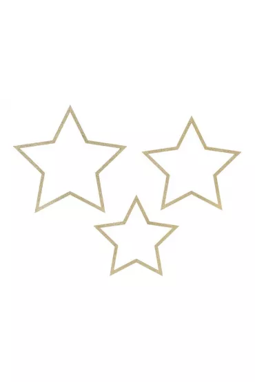 Zawieszki dekoracyjne Gwiazdy mix 3 szt