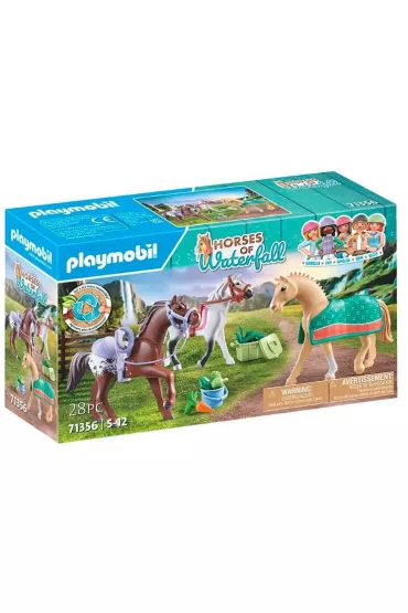Playmobil Horses of Waterfall 3 konie: Morgan, Quarter Horse i Angloarab Shagya 71356