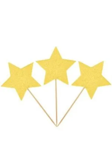 Gwiazdki na piku 8 szt złote