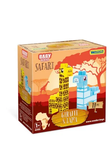  WADER Klocki Baby Blocks Safari 41491