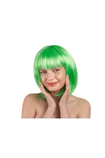 Peruka Kleopatra neonowa zielona