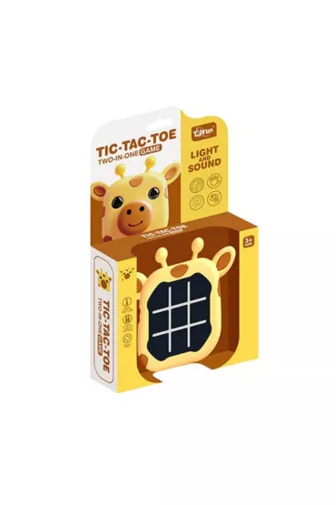 Gra 3w1 Kółko i Krzyżyk memory żyrafa żółta