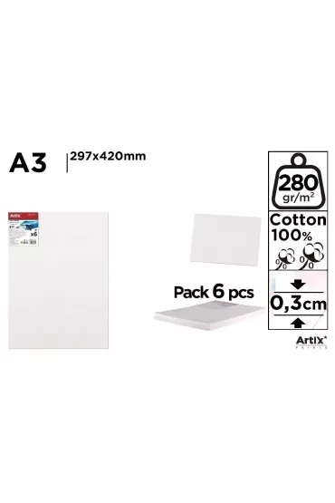 Tablica malarska A3 29,7x42x0,3cm (6 szt)