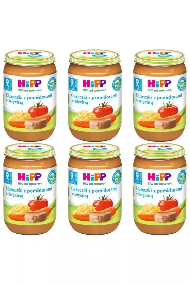 Kluseczki z pomidorami i cielęciną po 9. miesiącu zestaw