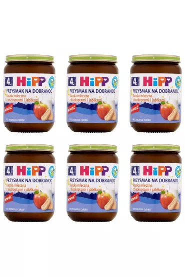 Przysmak na Dobranoc Kaszka mleczna z biszkoptami i jabłkami po 4. miesiącu zestaw