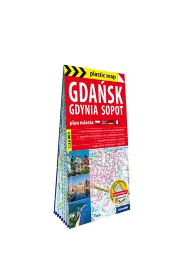 Plastic map Gdańsk Gdynia Sopot 1:26 000 w.2025
