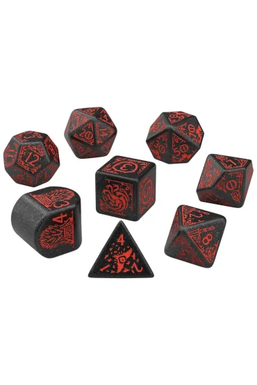 Zestaw kości Targaryen, Game of Thrones, czarne