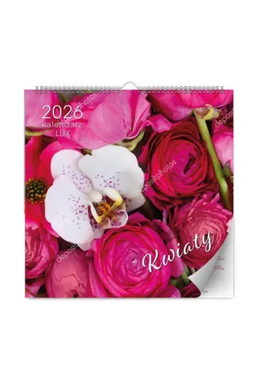 Kalendarz ścienny 2026 Lux kwiaty