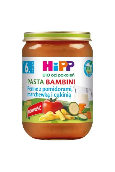 Pasta Bambini Penne z pomidorami marchewką i cukinią po 6. miesiącu