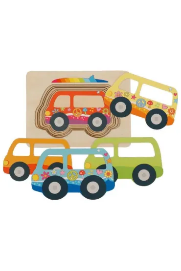 Puzzle warstwowe Samochód