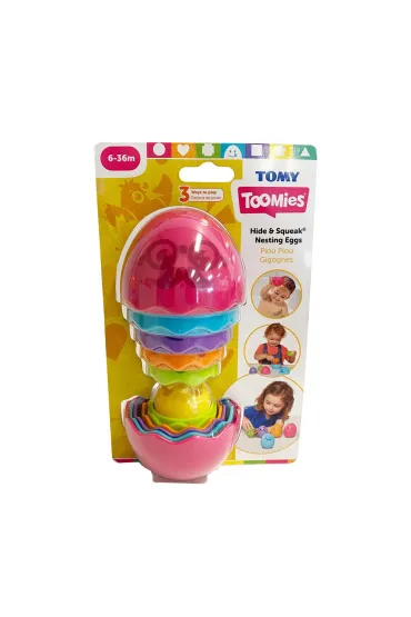 Jajko Matrioszka różowe - Hide and Squeak Nesting Eggs
