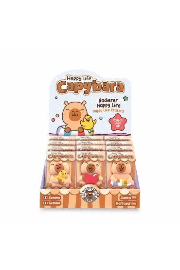 Gumka do ścierania Kapibara Happy Life 1szt.mix