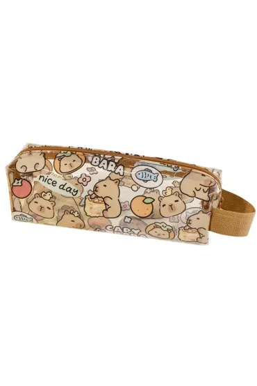 Piórnik przybornik przeźroczysty kapibara 19cm