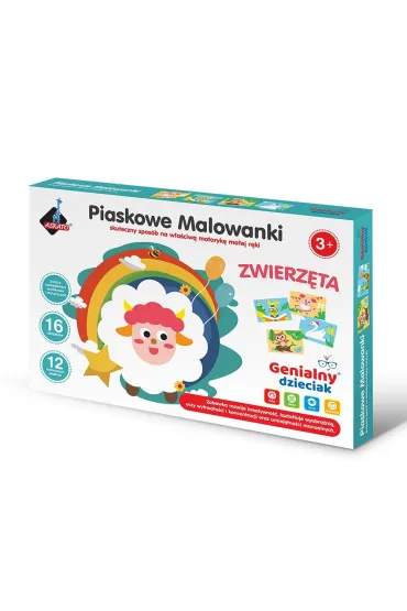 Genialny dzieciak. Piaskowa wyklejanka zwierzątka