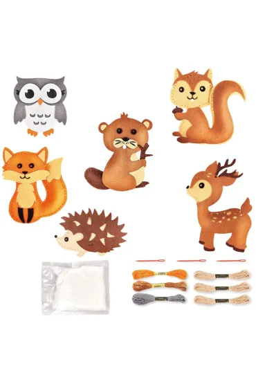 Filcowe wyszywanki zwierzęta