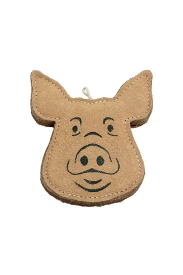 Zabawka, dla psa, świnia, skórzana, 14, 5 x 15cm/ 20mm