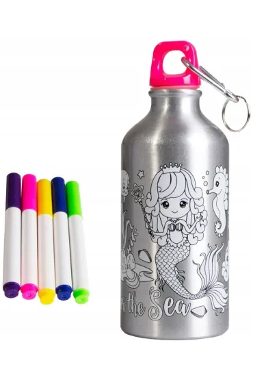 Bidon 500ml z Syrenką do kolorowania