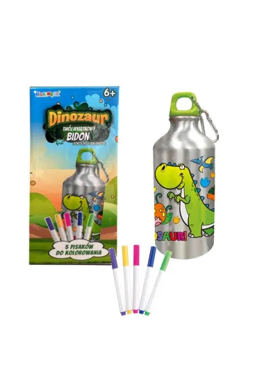 Bidon 500ml z Dinozaurem do kolorowania