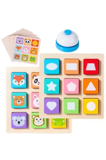 Gra drewniana Zwierzątka i Kształty