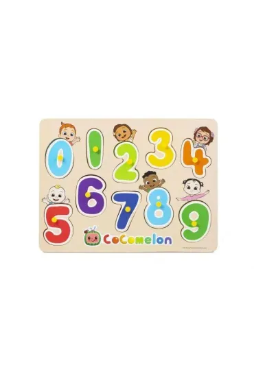 Drewniane układanki - cyferki - różne wzory