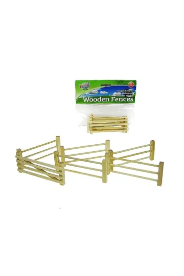 Drewniane ogrodzenie - 6 szt 1:32