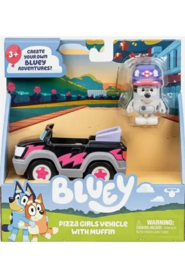 Bluey Auto z pizzą & Muffin