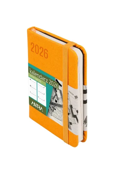 Kalendarz 2026 A7 Awangarda TDW pomarańczowy