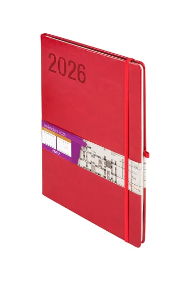 Kalendarz 2026 A4 Formalizm czerwony TDW