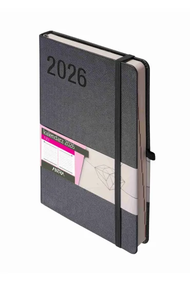 Kalendarz 2026 A5 Rubi grafitowy DNS