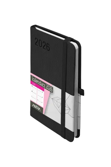 Kalendarz 2026 A6 Rubi czarny TDW