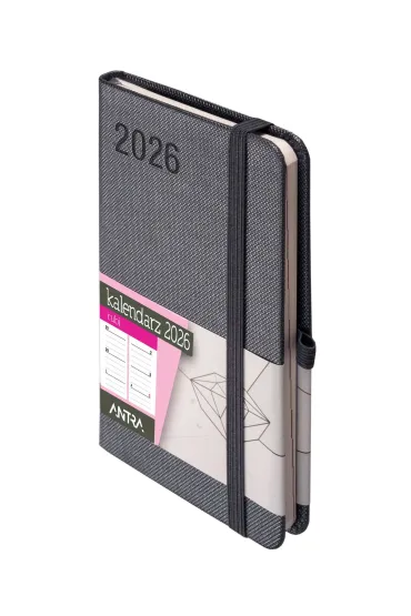 Kalendarz 2026 A6 Rubi grafitowy TDW