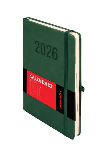 Kalendarz 2026 A5 Memofix DNS zielony