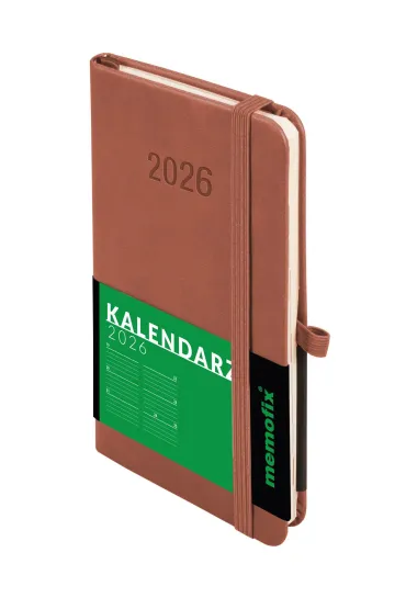 Kalendarz 2026 A6 Memofix TDW mocha mousse