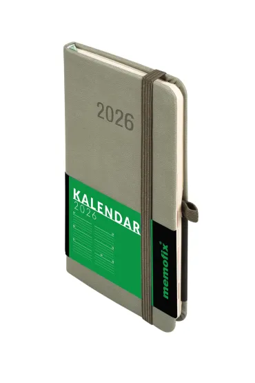 Kalendarz 2026 A6 Memofix TDW oliwkowy