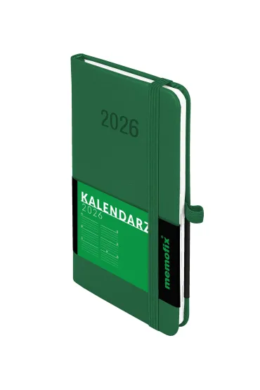 Kalendarz 2026 A6 Memofix TDW zielony