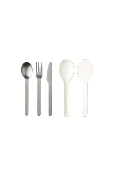 Zestaw sztućców Ellipse biały (uszkodzone opakowanie)