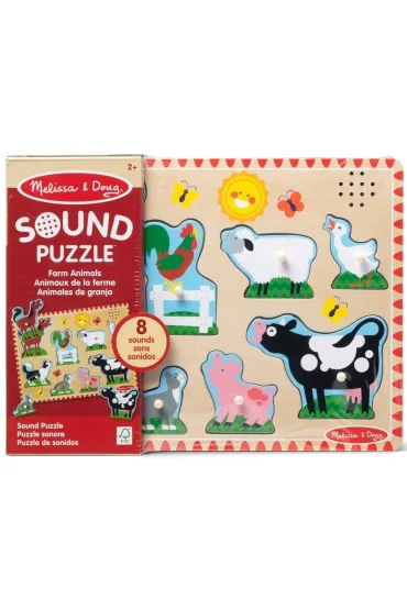 Mellisa&Doug Muzyczne drewniane puzzle Farma