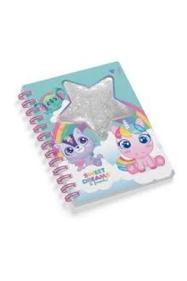 Notatnik z brokatową gwiazdką Sweet Dreams KL11667