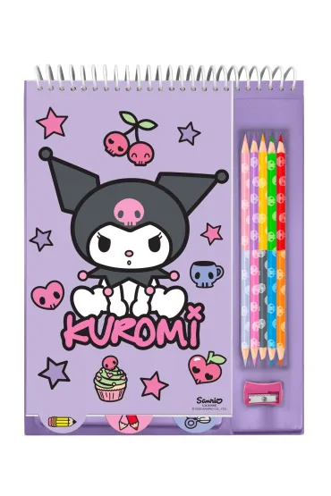 Notatnik z kredekami i temperówką Kuromi KU00014