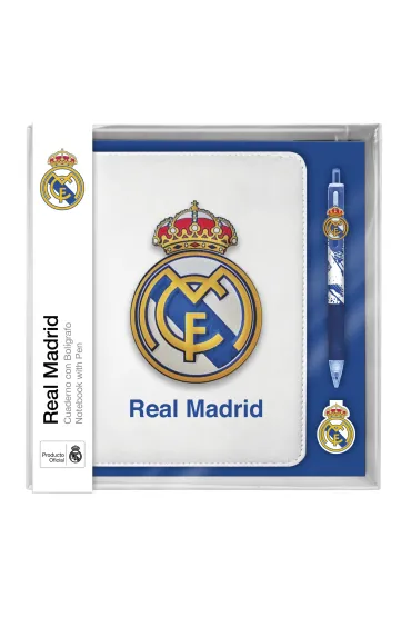 Zestaw notatnik z długopisami Real Madryt z 10 kolorów RM00021