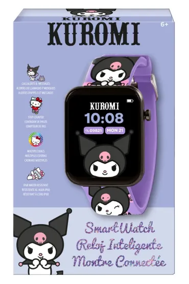 Smartwatch z Bluetooth 12 funkcji i aplikacja Kuromi KU00013