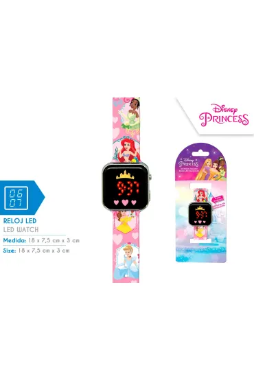 Zegarek LED z kalendarzem Disney Princess PN4463