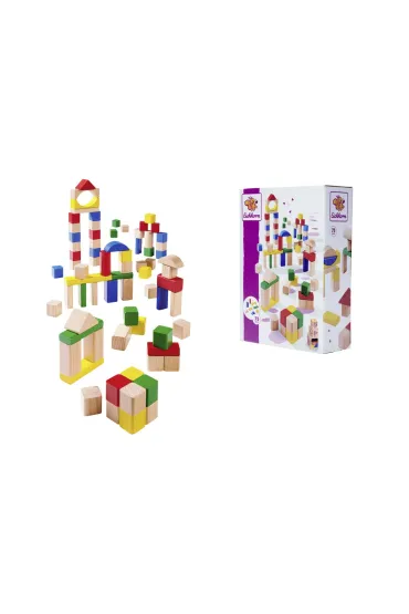 Eichhorn Klocki drewniane 75el