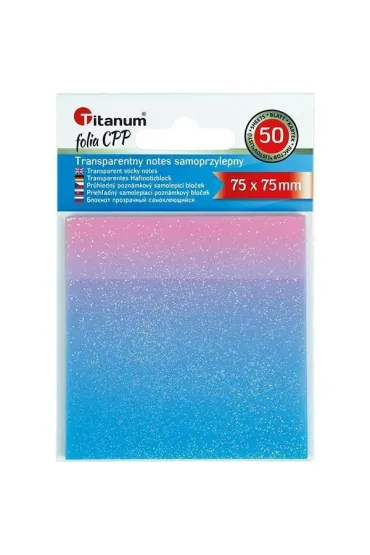 Notes samoprzylepny transparentny 75x75mm 50K