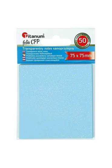 Notes samoprzylepny transparentny 75x75mm 50K