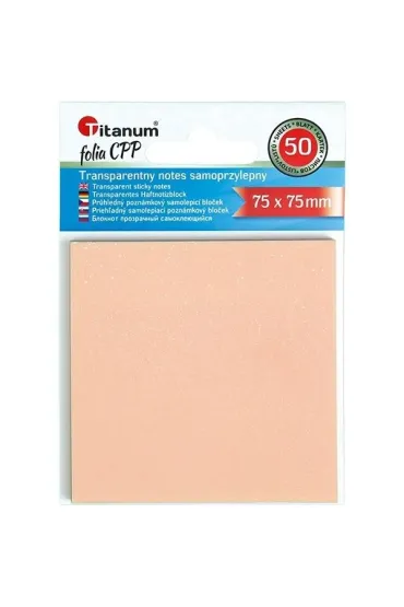 Notes samoprzylepny transparentny 75x75mm 50K