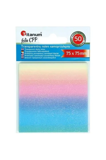 Notes samoprzylepny transparentny 75x75mm 50K
