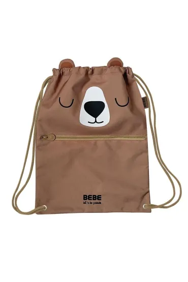 Worek z kieszonką na suwak Miś BB Friends