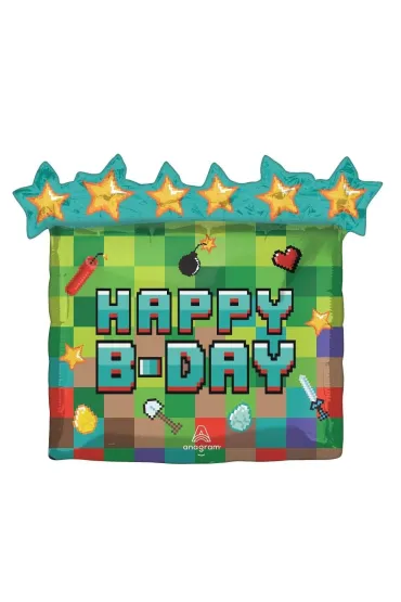 Balon foliowy Pixel Party 63x58cm