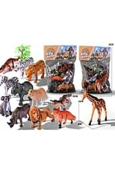 Zestaw dzikich zwierząt 6 szt